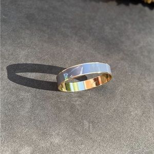 MONET Vintage Goldtone Grey Enamel Bangle 1980s